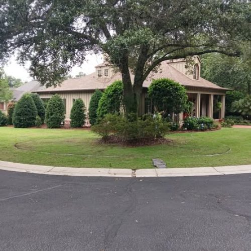 Project in Point Clear & Fairhope, AL - enlarging mulch bed around live oak