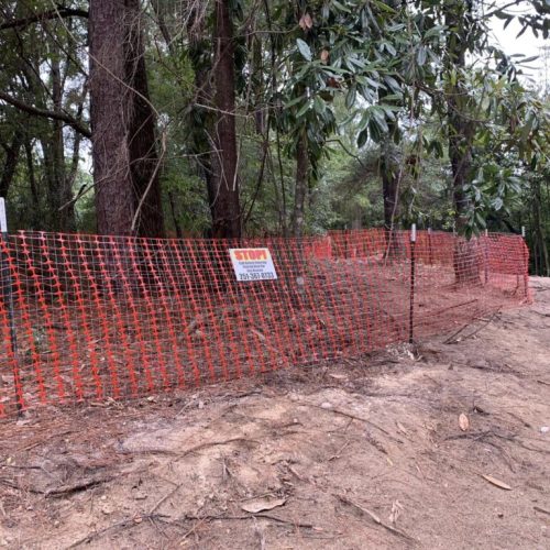 Spanish Fort, AL, - tree protection fencing: