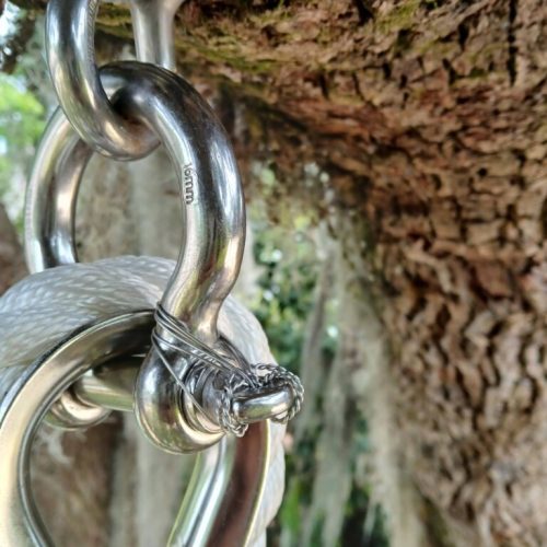 Point Clear, AL - installing a swing in a live oak