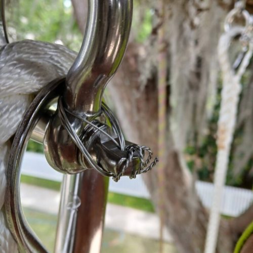 Point Clear, AL - installing a swing in a live oak