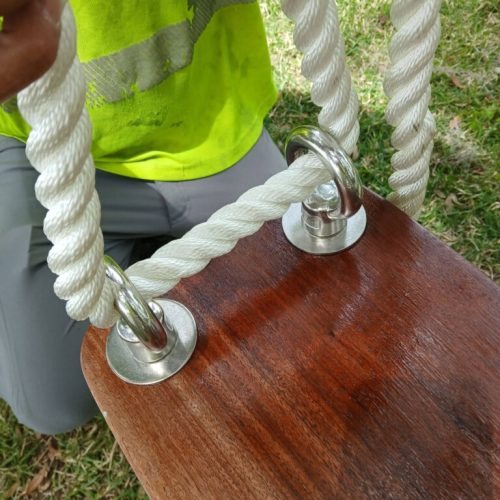 Point Clear, AL - installing a swing in a live oak