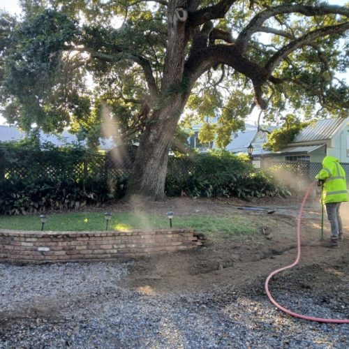 Fairhope, AL -  air excavation to find roots ahead of construction