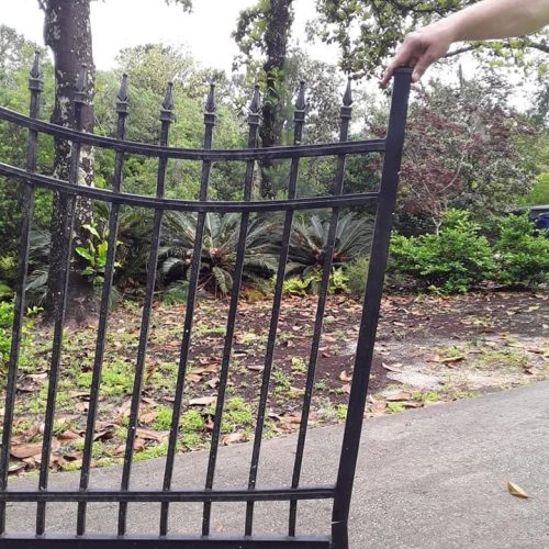 Daphne, AL - repairing gate damaged by tree crew