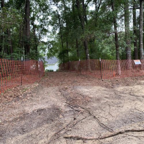 Spanish Fort, AL, - tree protection fencing: