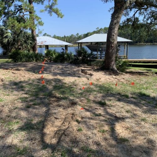 Elberta, AL, - air excavation ahead of construction: