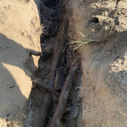 Elberta, AL, - air excavation ahead of construction: