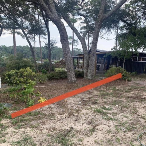Elberta, AL, - air excavation ahead of construction: