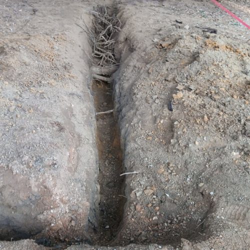 Fairhope, AL -  air excavation to find roots ahead of construction